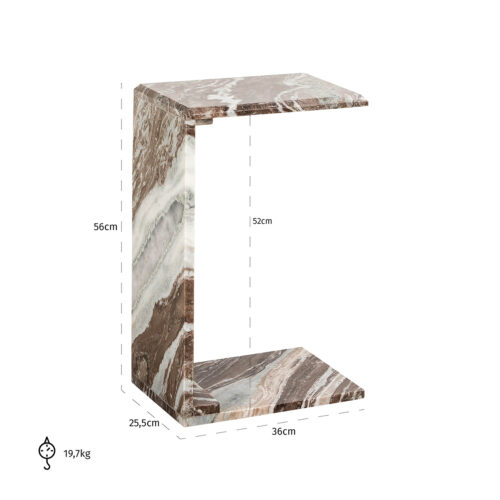 Laptoptafel Tovek Marmer - Bruin - Afbeelding 5
