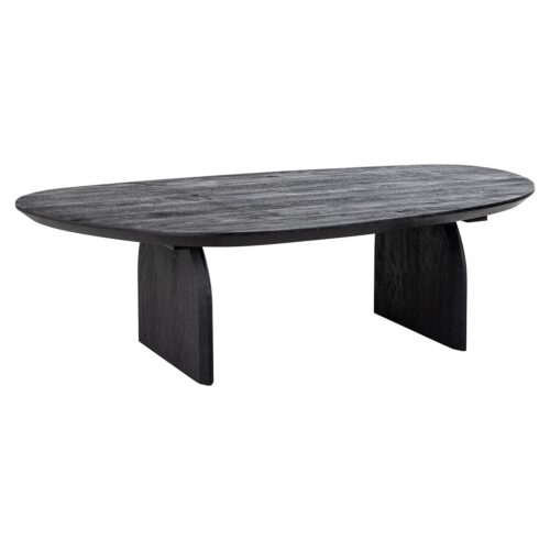 Organische Salontafel Hudson Mangohout 135 x 76cm - Zwart