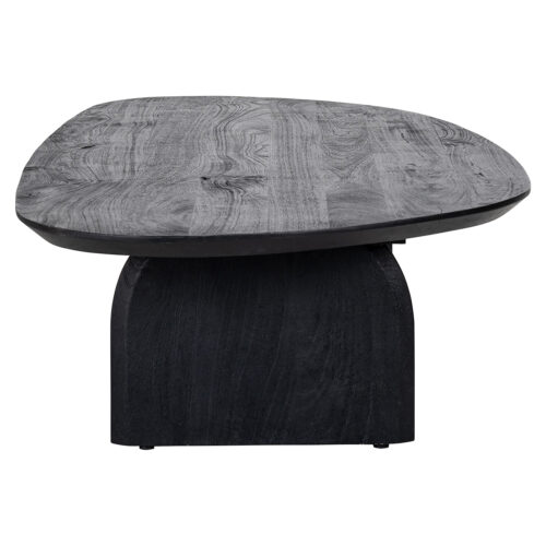 Organische Salontafel Hudson Mangohout 135 x 76cm - Zwart - Afbeelding 2