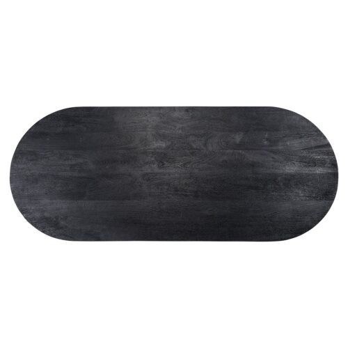 Ovale Eettafel Hudson 200 x 100 cm - Mangohout - Afbeelding 3