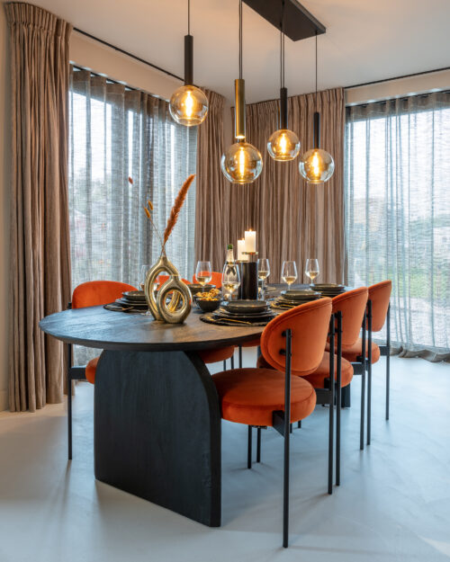 Ovale Eettafel Hudson 200 x 100 cm - Mangohout - Afbeelding 10