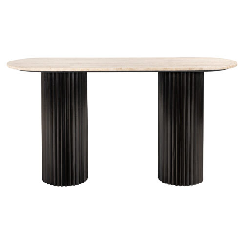 Ovale Sidetable Hampton 150 cm - Bruin - Afbeelding 4