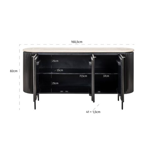 Dressoir Hampton (Donker Bruin) - Afbeelding 4