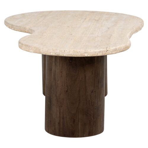 Organische Salontafel Douglas Travertin - 120 x 70 cm - Afbeelding 2