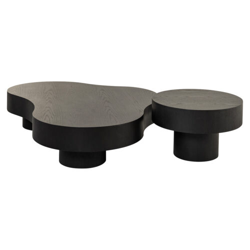Organische Salontafel Bogor  Set van 2 stuks - Zwart - Afbeelding 3