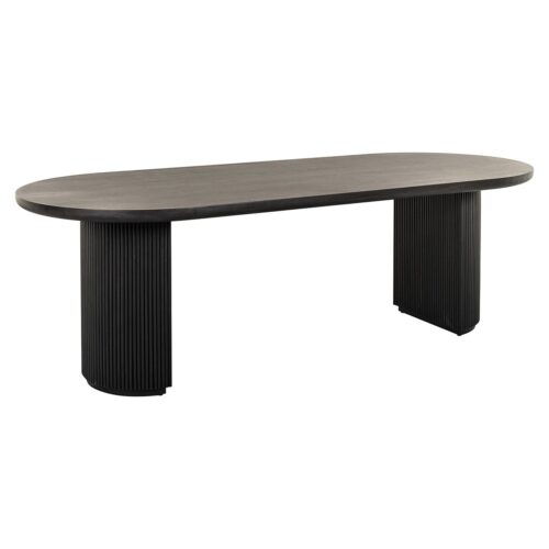 Ovale Eettafel Kingston Eiken 240 x 100 cm - Dark Coffee - Afbeelding 2