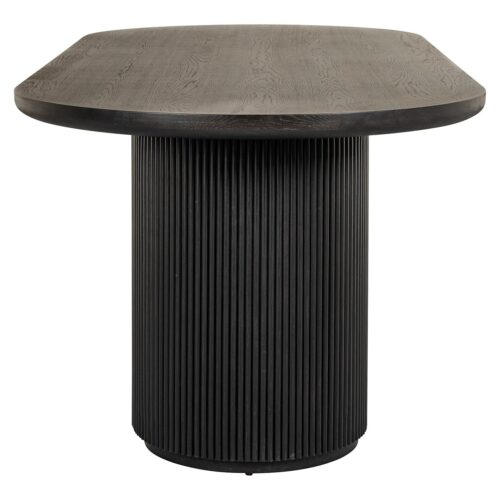 Ovale Eettafel Kingston Eiken 240 x 100 cm - Dark Coffee - Afbeelding 4