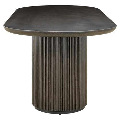 Ovale Eettafel Kingston Eiken 280 x 100 cm -  Bruin - Afbeelding 3