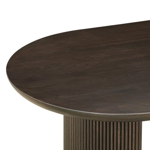 Ovale Eettafel Kingston Eiken 280 x 100 cm -  Bruin - Afbeelding 4