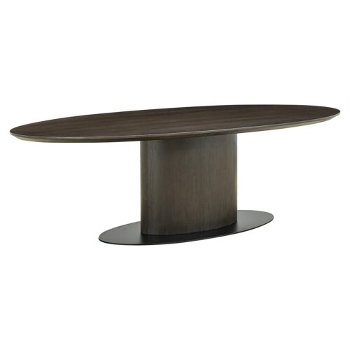 Ovale Eettafel Gordon Eiken 210 x 105 cm - Bruin