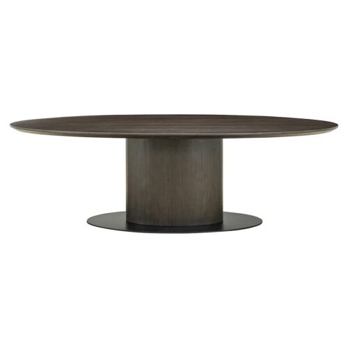 Ovale Eettafel Gordon Eiken 210 x 105 cm - Bruin - Afbeelding 2