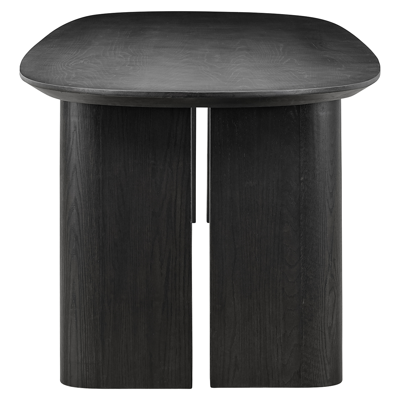 Ovale Eettafel Durban 220 x 95 cm met verstelbare poten Eiken - Zwart - Afbeelding 7