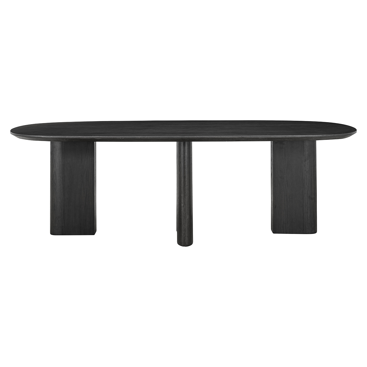 Ovale Eettafel Durban 220 x 95 cm met verstelbare poten Eiken - Zwart - Afbeelding 10