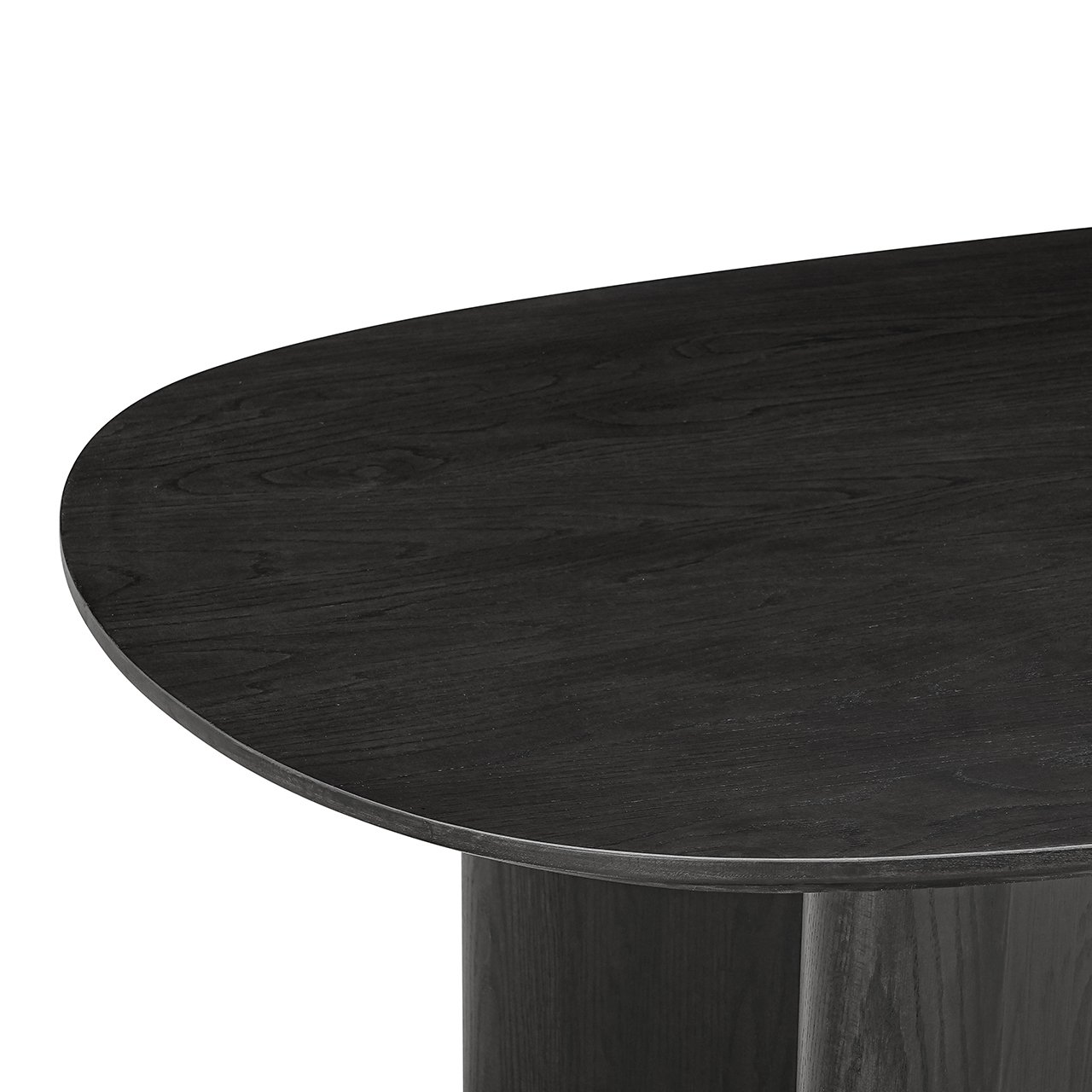 Ovale Eettafel Durban 220 x 95 cm met verstelbare poten Eiken - Zwart - Afbeelding 4