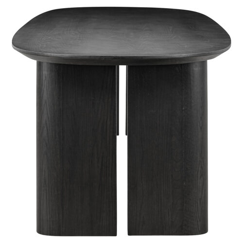 Ovale Eettafel Durban 250 x 100 cm met verstelbare poten Eiken - Zwart - Afbeelding 7