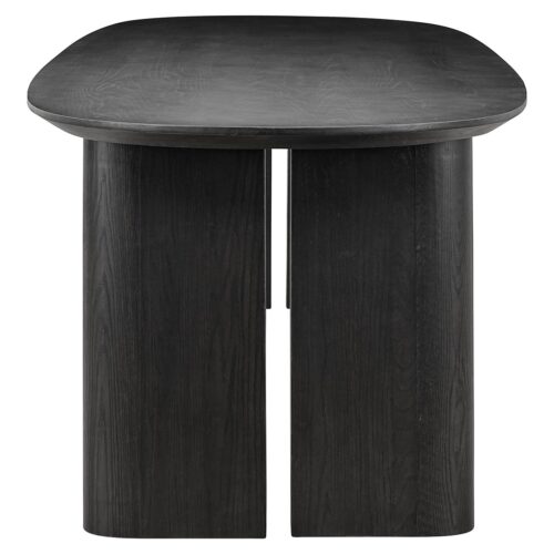 Ovale Eettafel Durban 300 x 100 cm met verstelbare poten Eiken - Zwart - Afbeelding 7