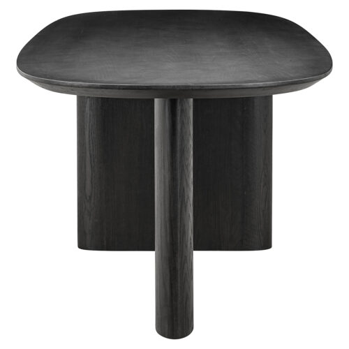 Ovale Eettafel Durban 300 x 100 cm met verstelbare poten Eiken - Zwart - Afbeelding 11