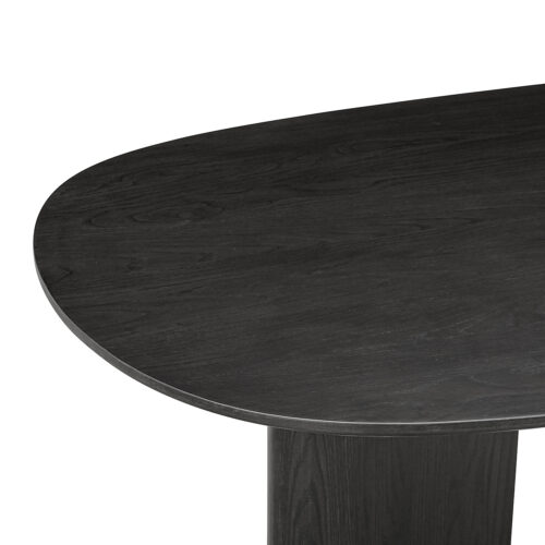 Ovale Eettafel Durban 300 x 100 cm met verstelbare poten Eiken - Zwart - Afbeelding 12