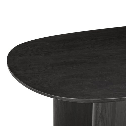 Ovale Eettafel Durban 300 x 100 cm met verstelbare poten Eiken - Zwart - Afbeelding 4