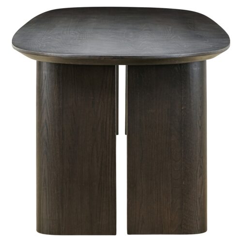 Ovale Eettafel Durban 300 x 100 cm met verstelbare poten Eiken - Bruin - Afbeelding 6