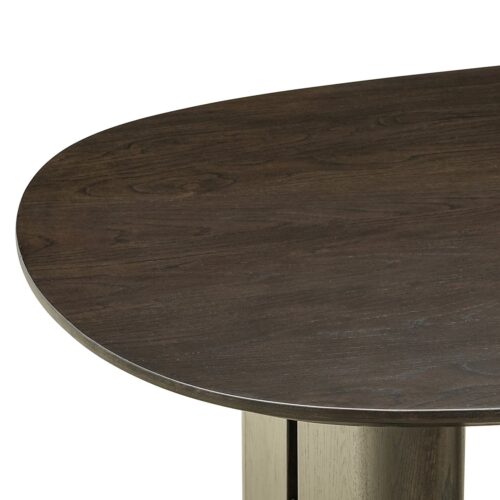 Ovale Eettafel Durban 300 x 100 cm met verstelbare poten Eiken - Bruin - Afbeelding 7