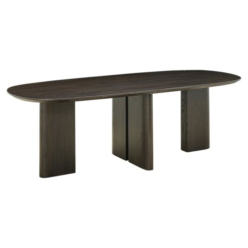 Ovale Eettafel Durban 300 x 100 cm met verstelbare poten Eiken - Bruin - Afbeelding 8