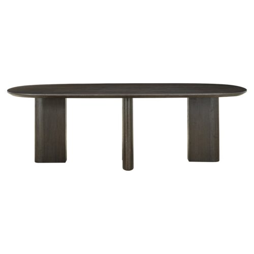 Ovale Eettafel Durban 300 x 100 cm met verstelbare poten Eiken - Bruin - Afbeelding 9