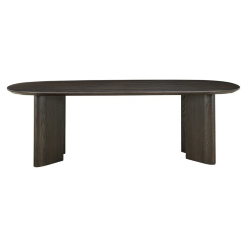 Ovale Eettafel Durban 300 x 100 cm met verstelbare poten Eiken - Bruin