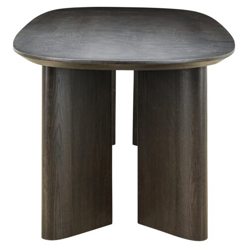 Ovale Eettafel Durban 300 x 100 cm met verstelbare poten Eiken - Bruin - Afbeelding 2