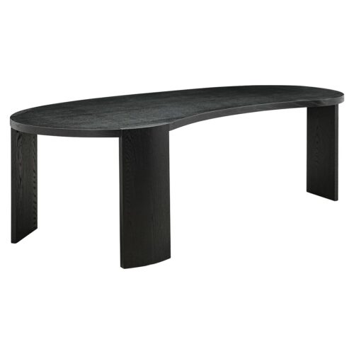 Organische Eettafel Navarino 230 x 112 cm Eiken - Zwart