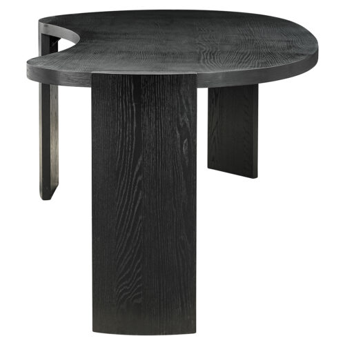 Organische Eettafel Navarino 230 x 112 cm Eiken - Zwart - Afbeelding 3