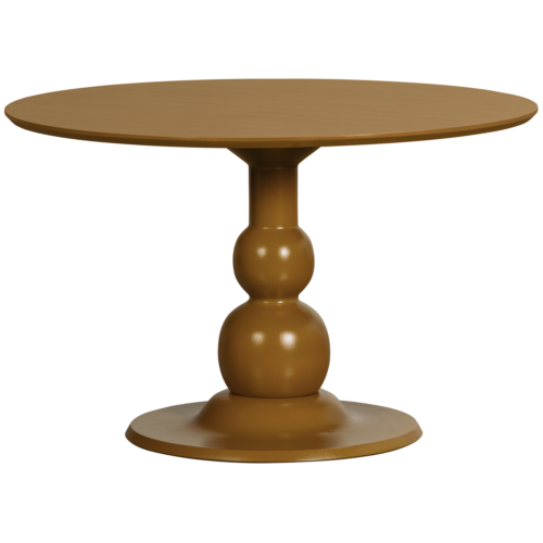 Ronde Eettafel Blanco Mangohout, 120cm, kleur Honing Geel