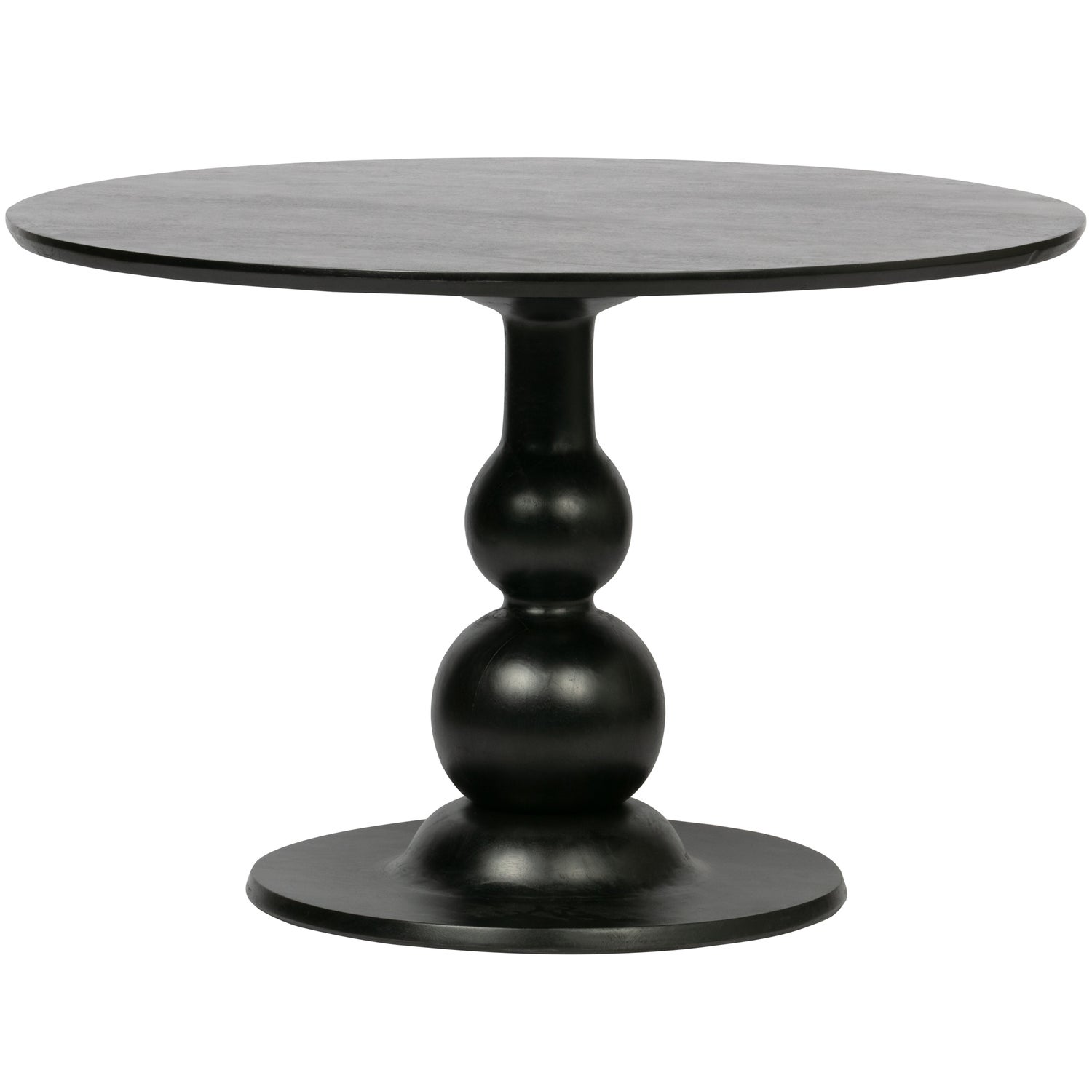 Ronde Eettafel Blanco Mangohout, 120cm, kleur Diep Zwart