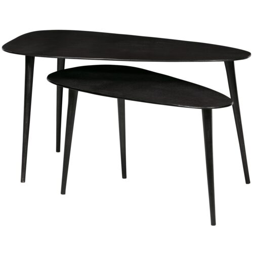 Bijzettafel Triangle Set van 2 stuks  zwart