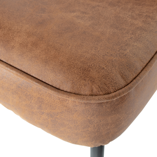 Eetkamerbank Vogue Leder, kleur Cognac - Afbeelding 3