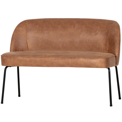 Eetkamerbank Vogue Leder, kleur Cognac
