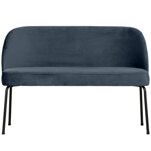 Eetkamerbank Vogue Velvet, 120cm - Teal blauw