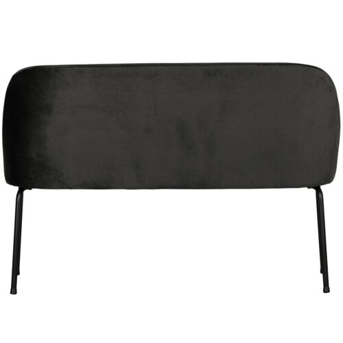 Eetkamerbank Vogue Velvet, 120cm - Zwart - Afbeelding 3