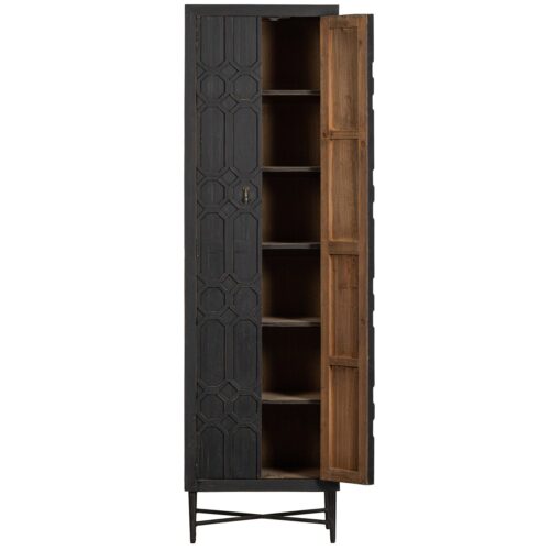 Opbergkast Bequest Grenenhout, 210 x 60cm - Zwart - Afbeelding 5