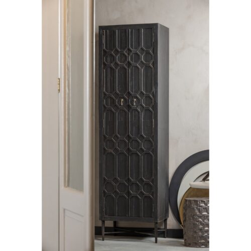 Opbergkast Bequest Grenenhout, 210 x 60cm - Zwart - Afbeelding 2