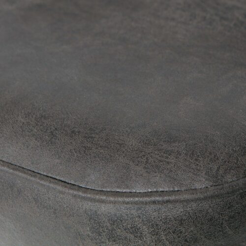 Barkruk Vogue Leder - Zwart (zithoogte 80cm) - Afbeelding 2
