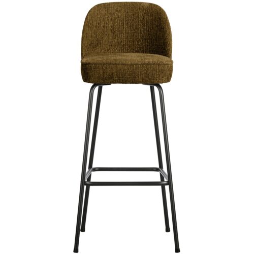 Barstoel Vogue Structure Velvet - Brass (zithoogte 80cm) - Afbeelding 2