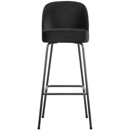 Barkruk Vogue Fluweel - Zwart (zithoogte 80cm)