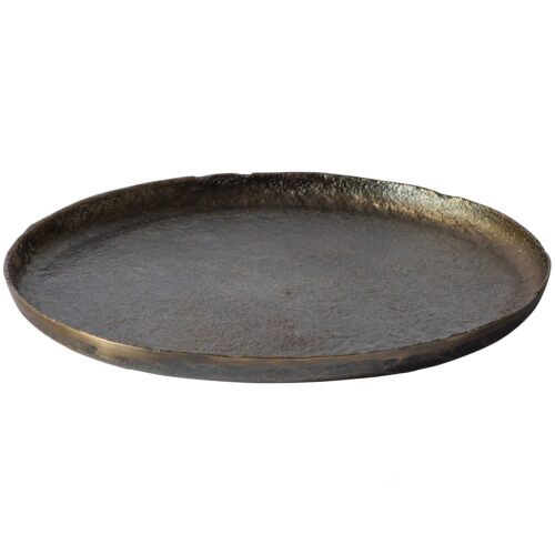 Set v 2 - serving plate dienblad metaal antique brass - Afbeelding 4