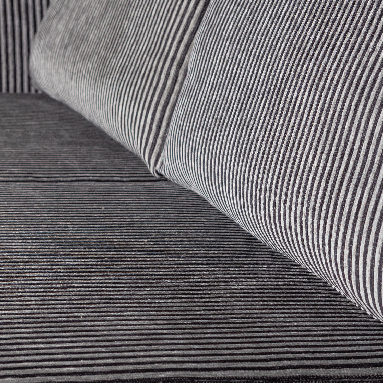 Rodeo bank 2,5-zits streep zwart/grijs - Afbeelding 3