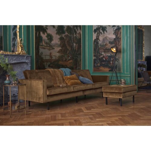 Hocker Rodeo Op Poten Velvet HoningGeel - Afbeelding 2
