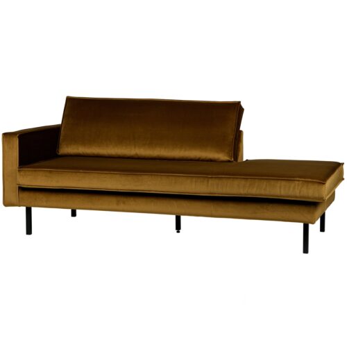 Rodeo daybed left velvet honinggeel - Afbeelding 2
