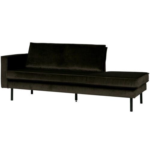 Rodeo daybed left velvet dark green hunter - Afbeelding 3
