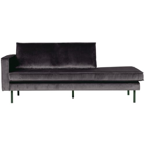 Rodeo daybed left velvet antraciet