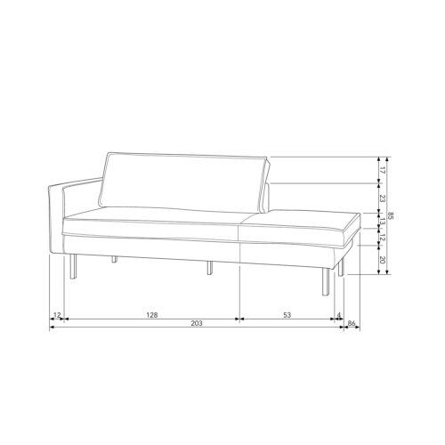 Rodeo daybed left army - Afbeelding 8